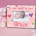 New Baby "She's All Heart" Personalized Printed Frame